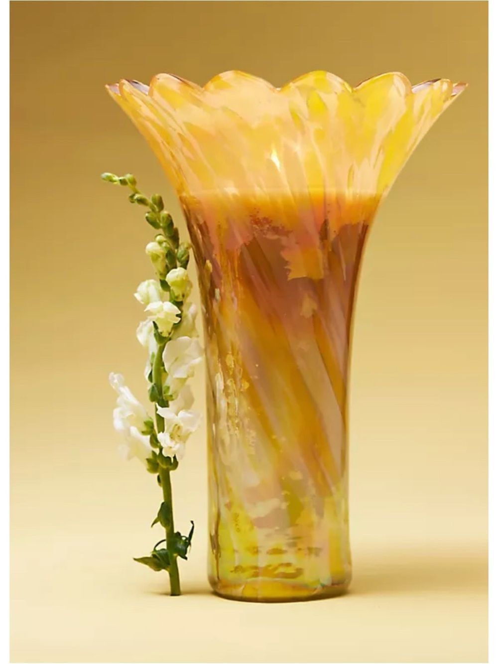 Anthropologie Massive Cheena Fresh Vetiver & Sandalwood Glass Floral Candle
